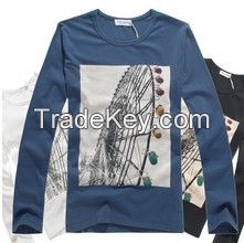 OEM clothing stock T Shirts Apparel Garment Wholesale factory manufactory wholesale new fashion clothes 2014 promotion garment China