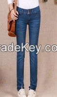 OEM women ladies girls Jeans Denim factory manufacture fashion clothes wholesale 100% cotton new 2016 promotion China