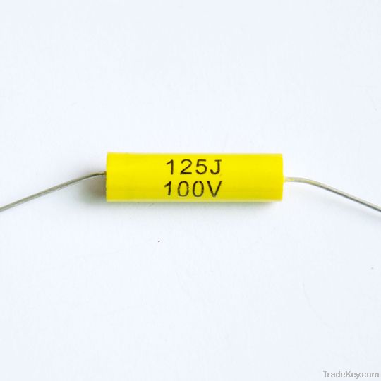 metallized polyeter film capacitor-axial