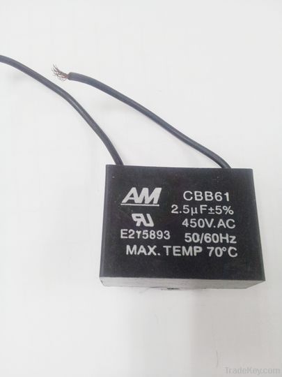 metallized polypropylene film capacitor for fans CBB61