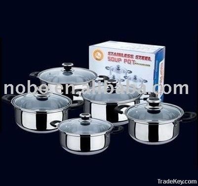 Stainless Steel Belly Stock Pot Language Option  French