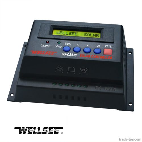 WELLSEE WS-C2430 25A 12/24V solar battery charge controller