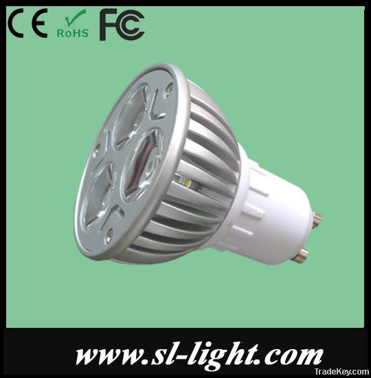 high power 3w gu10 led spotlight with CE ROHS FCC