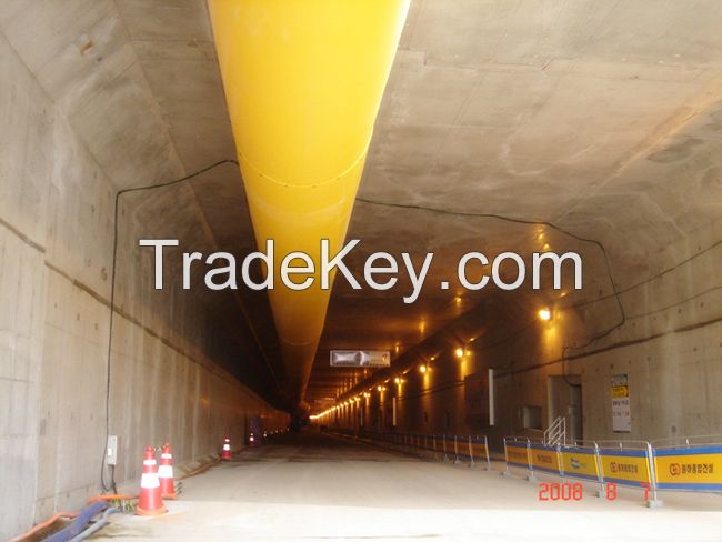 Compressible mining tunnel ducts