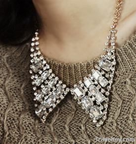 Diamond shining joker gem false collar necklace