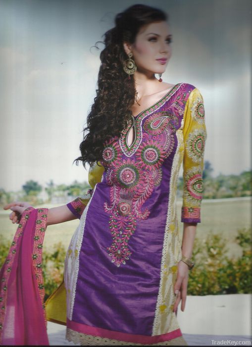 Beautiful, designer, printed, party wear salwar kameez