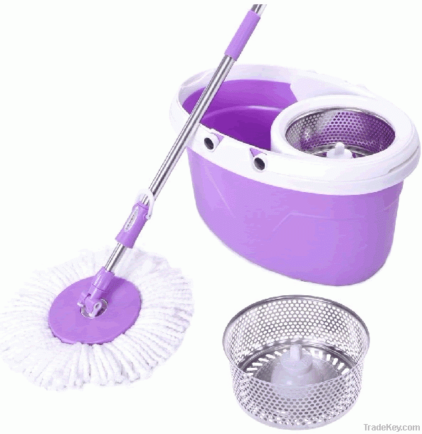 stainless steel bucket spin & go mop, big bucket