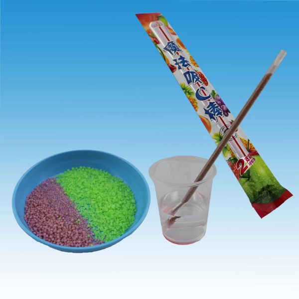 Magic Straw with Shining candy drink powder