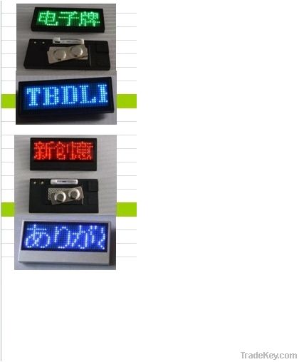 LED name tag
