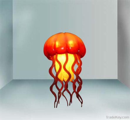 Orange Jellyfish lamp