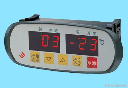 Temperature controller with double displays