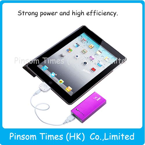 Pinsom 5200mAh power bank with LED light and imported chip