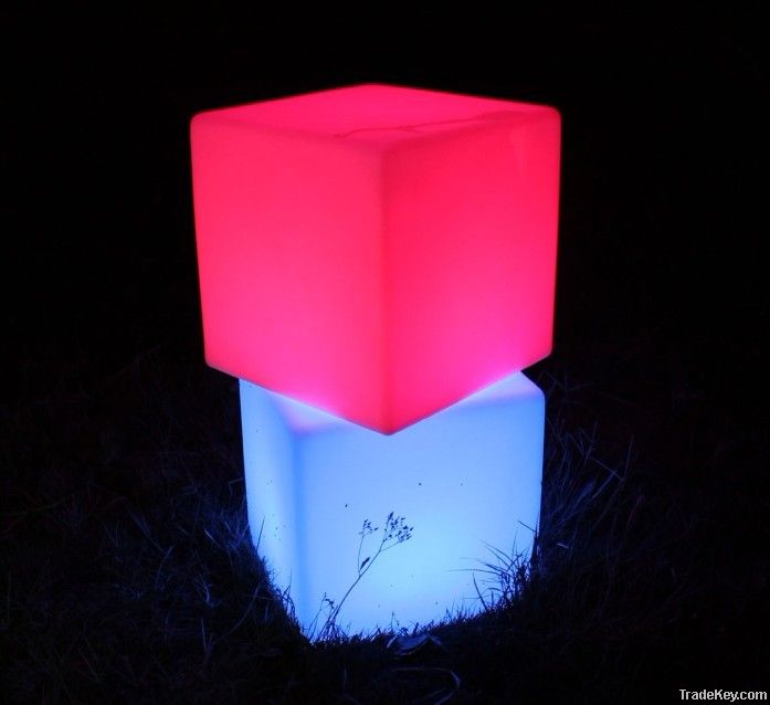LED cube chair with cushion