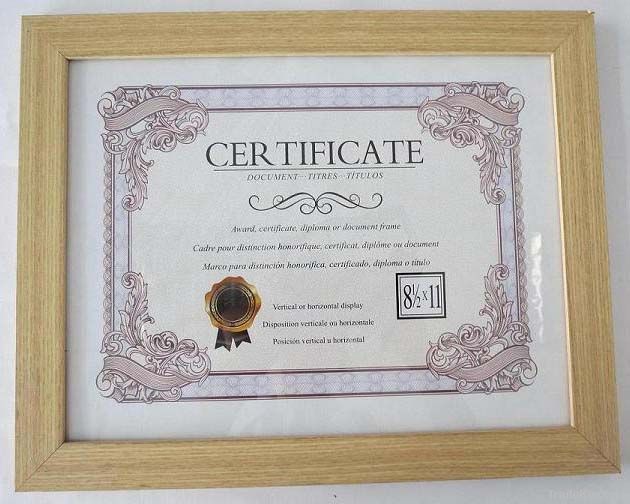 Most Popular MDF Certificate Frames (No.015)