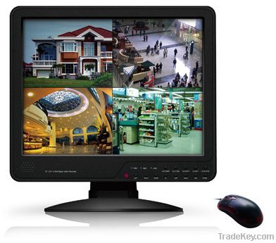 15Inch LCD all-in-one hd h 264 dvr 4 channel