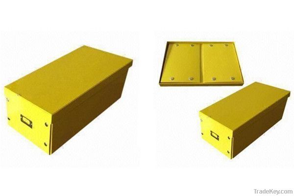 Foldable Cardboard Box, Made of Printed Paper with Metal Corner, Suita