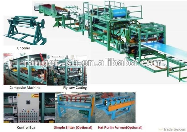 PU sandwich panel roll forming machine