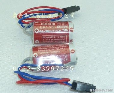 PLC MAXELL ER17/33 3.6v 2/3AA size lithium battery for omron mitsubish