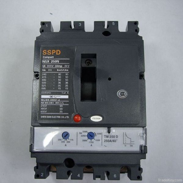 Schneider NSX100-630 Series Molded Case Circuit Breaker, 16 - 630A MCC