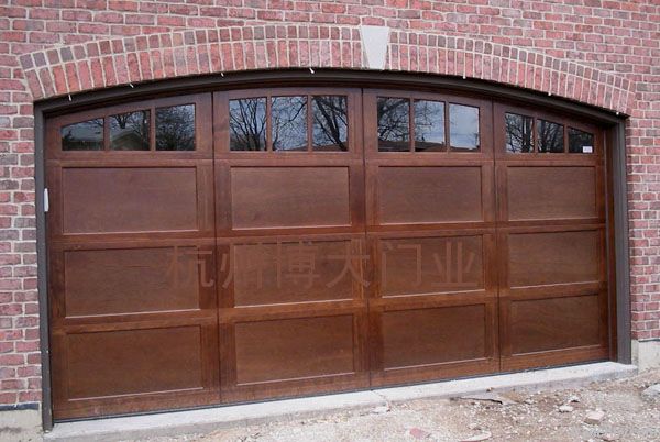 high quality lift solid wood garage door
