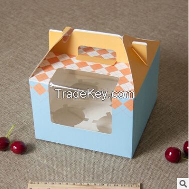 customized  paper boxes for cake 4 pcs internal plate