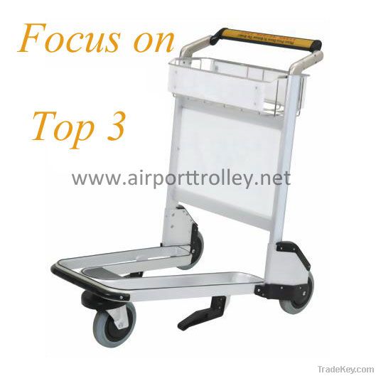 Nature rubber wheels airport luggage trolley