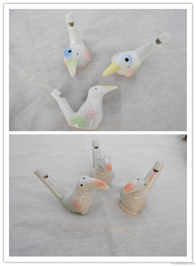 clay bird, ceramic bird whistle water bpeacock ird whistle