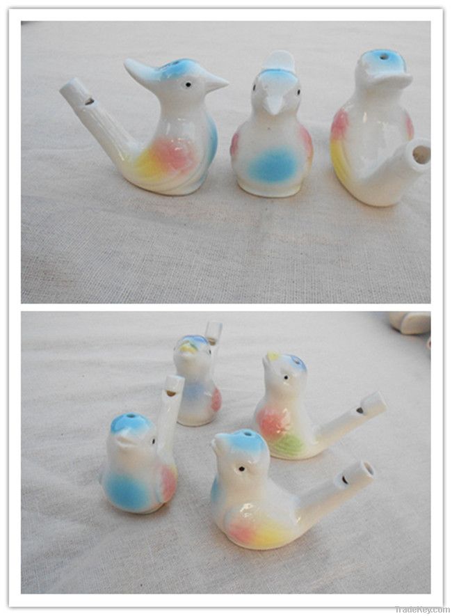 clay bird, ceramic bird whistle water bpeacock ird whistle