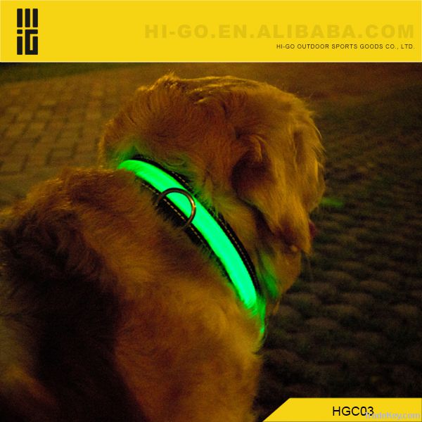 safety nylon LED flashing dog collar