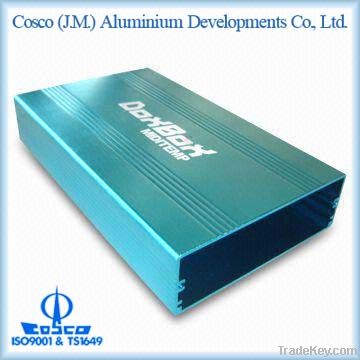 Aluminium box with anodizing and cover plates