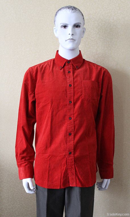 classic cotton corduroy mens long sleeve shirt
