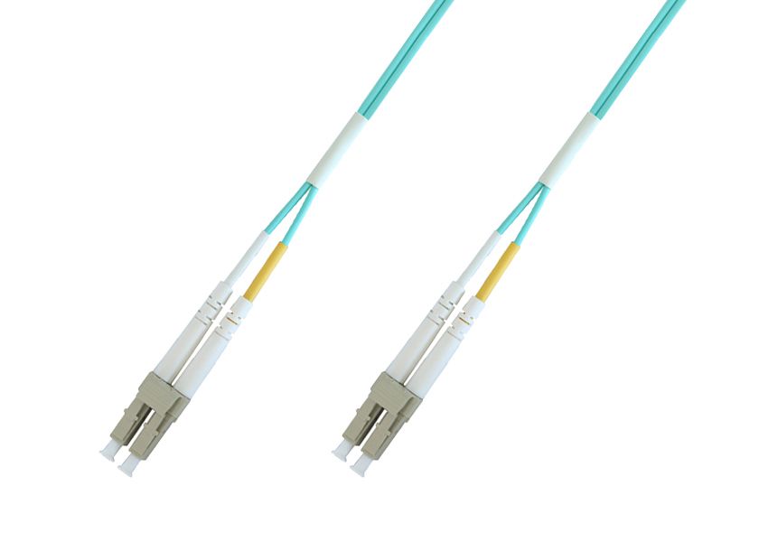 LC OM3 duplex fiber optic patch cord