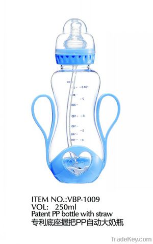 Patent PP Feeding bottle with straw