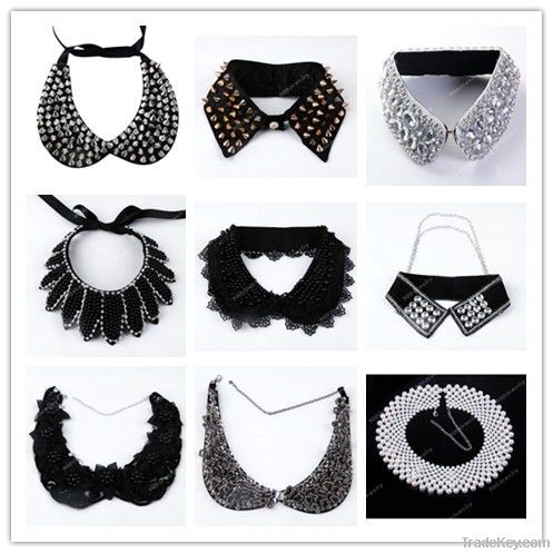 lace bead collar