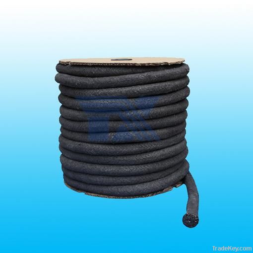 ceramic fiber round braided rope coated graphite