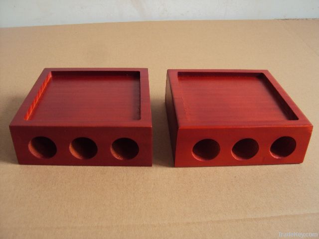 Wooden Pen Holder With 3 Holes