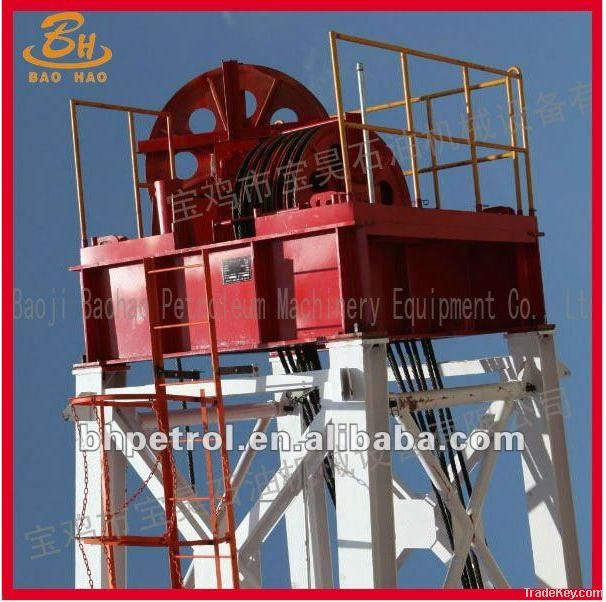 Oil crown block for drilling rig