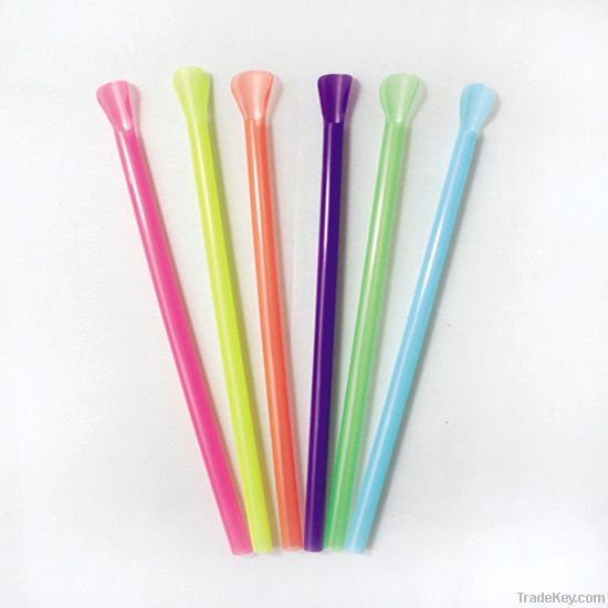 plastic spoon straw