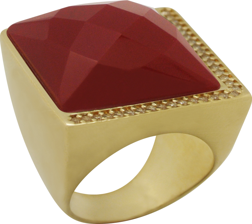 Gold Plated Ring with natural stone