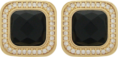 GOLD PLATED EARRING WITH NATURAL STONE
