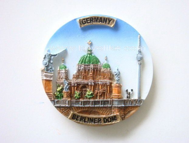 Resin souvenir 3d fridge magnet -Berlin Cathedral, Germany