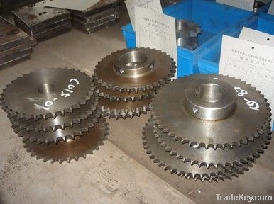 High precision casting steel double spur gear