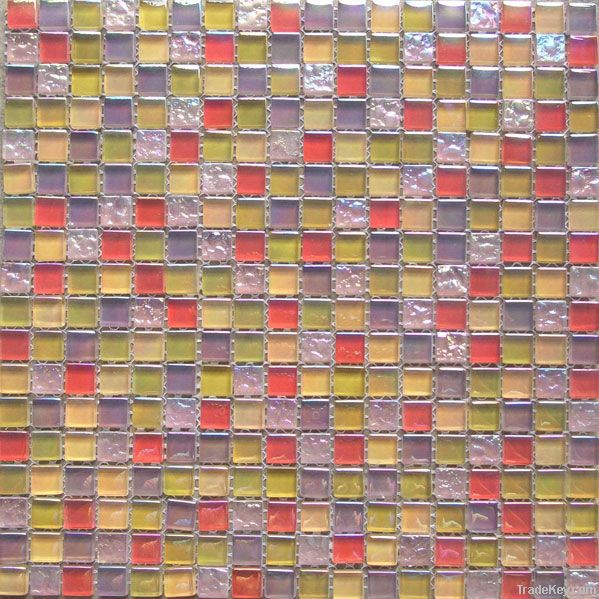 Plated glass mosaic