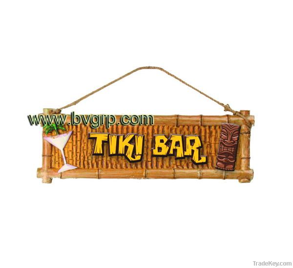 bamboo tiki bar sign