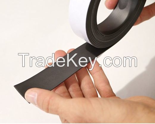 Rubber flexible magnet strip