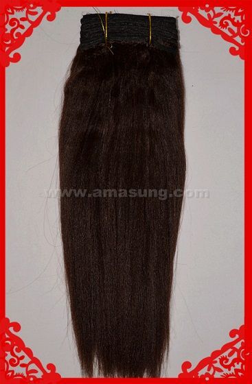 100% Malaysian human virgin remy hair weft YAKI straight