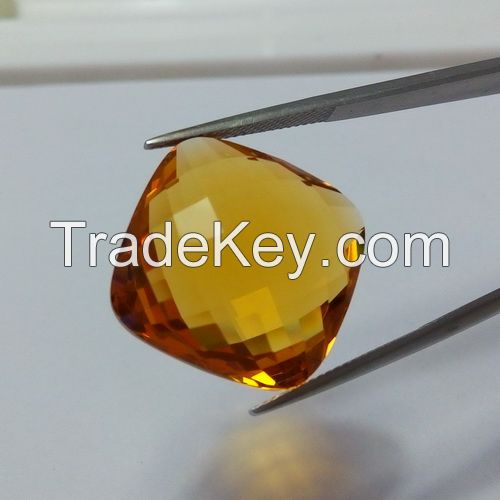 Natural Gemstone Citrine cutting