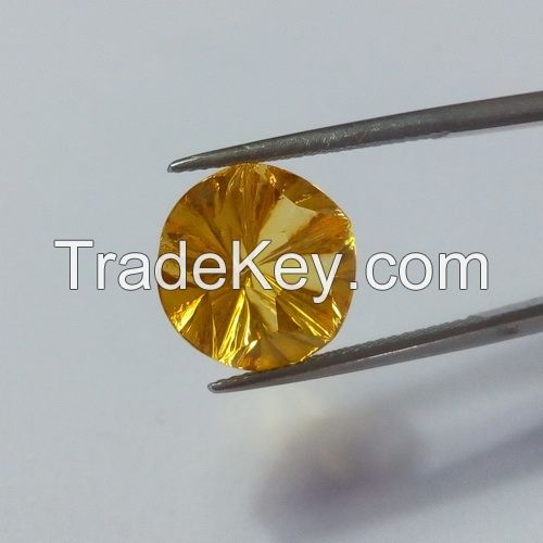 Natural Gemstone Citrine cutting