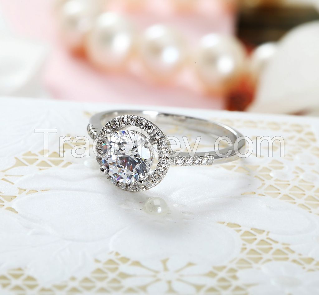 China Supplier 925 Sterling silver Jewelry Zirconia Ring