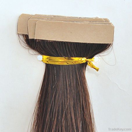 100% human remy hair tape weft